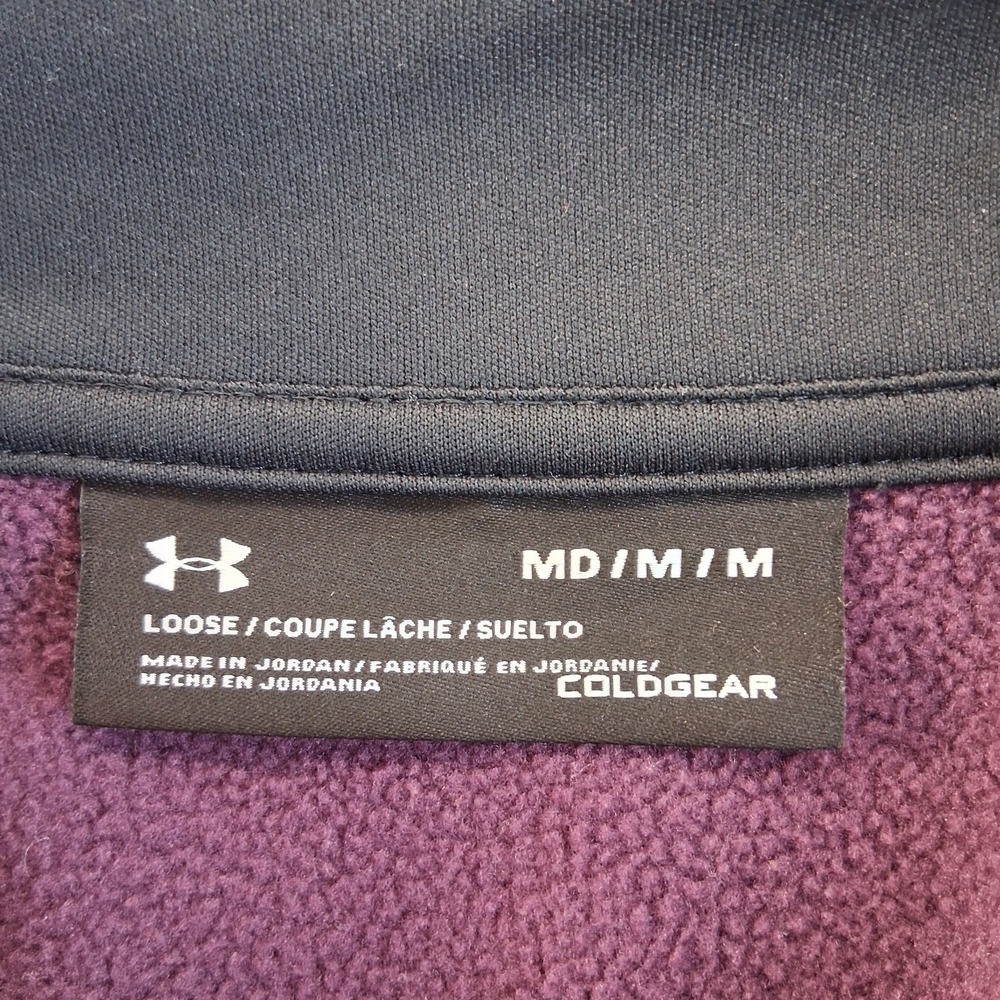 Under Armour Loose Fit Heat Gear Half Zip Purple Plum Size M Medium